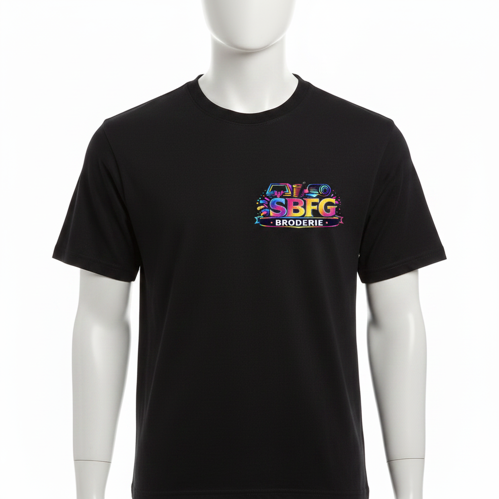 T-shirt brodé côté cœur