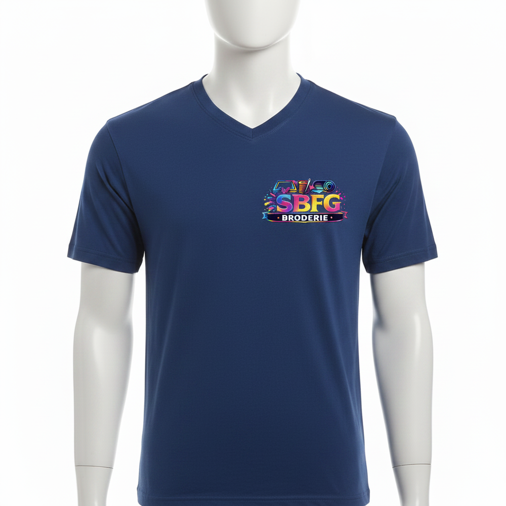 T-shirt brodé côté cœur