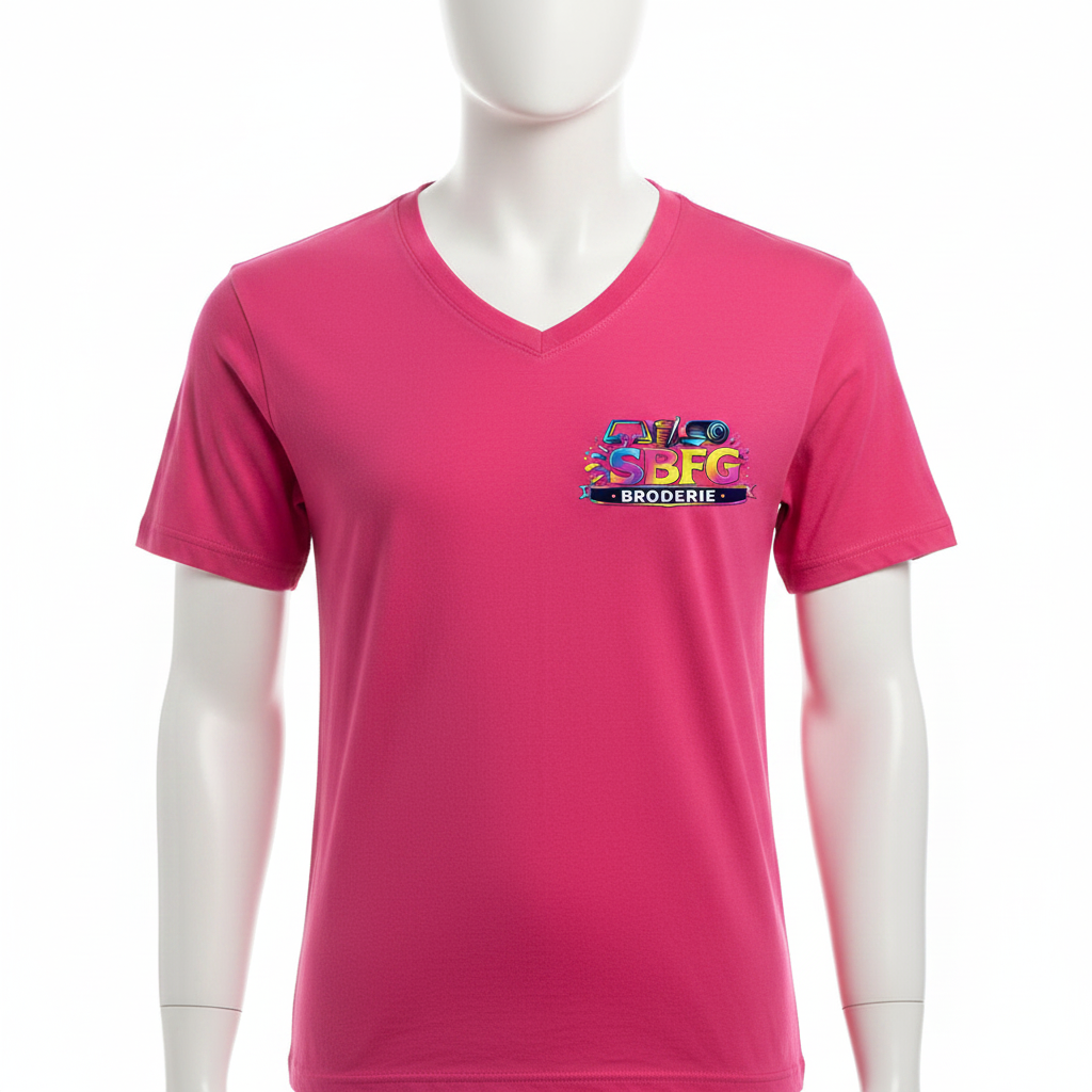 T-shirt brodé côté cœur