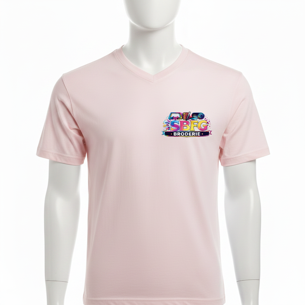 T-shirt brodé côté cœur