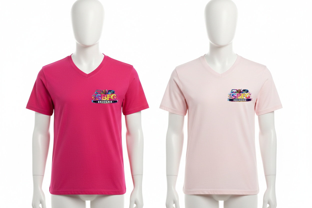 T-shirt brodé côté cœur