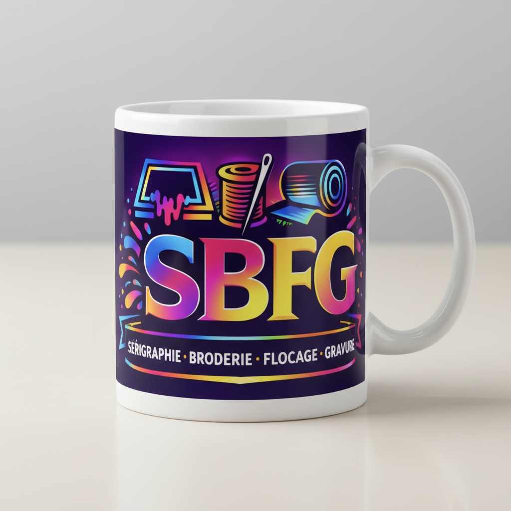 Mug blanc avec logo SBFG