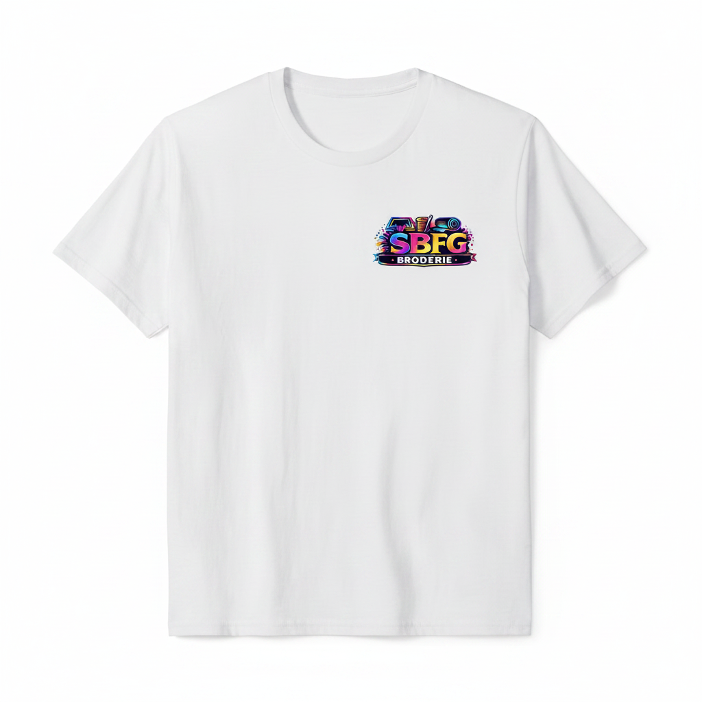 T-shirt brodé côté cœur